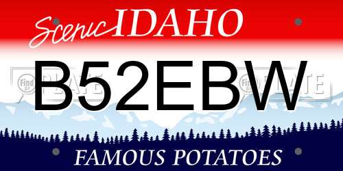B52EBW Idaho License Plate