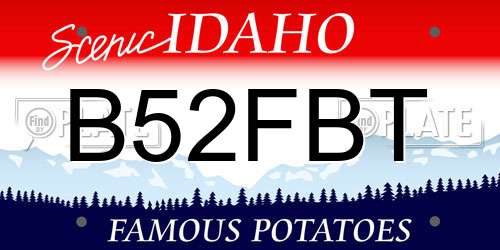 B52FBT Idaho License Plate