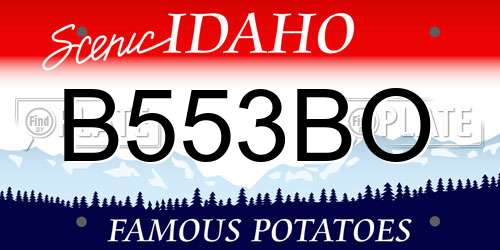 B553BO Idaho License Plate