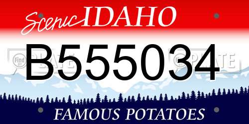 B555034 Idaho License Plate
