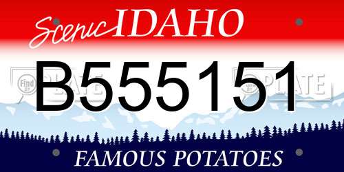 B555151 Idaho License Plate