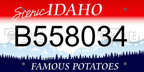 B558034 Idaho License Plate