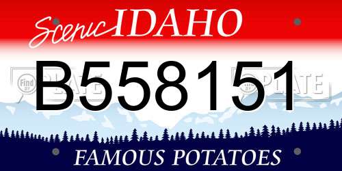 B558151 Idaho License Plate