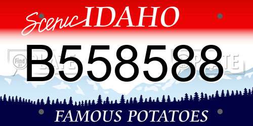 B558588 Idaho License Plate