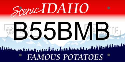 B55BMB Idaho License Plate