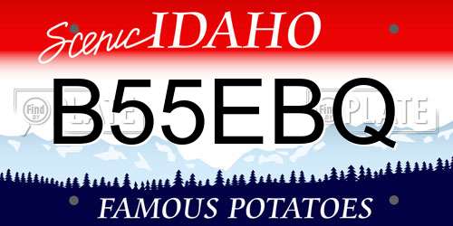 B55EBQ Idaho License Plate