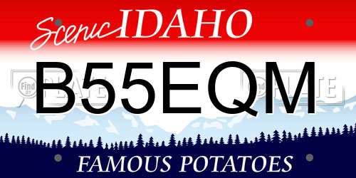 B55EQM Idaho License Plate