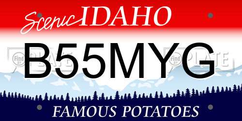 B55MYG Idaho License Plate