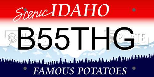 B55THG Idaho License Plate