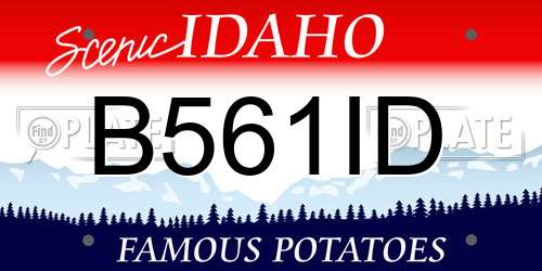 B561ID Idaho License Plate