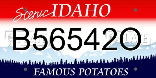 B56542O Idaho License Plate