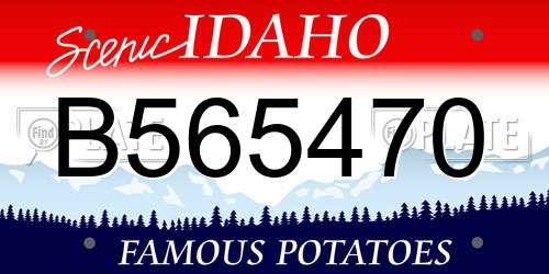 B565470 Idaho License Plate