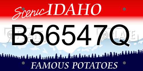 B56547Q Idaho License Plate