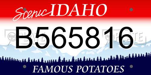 B565816 Idaho License Plate