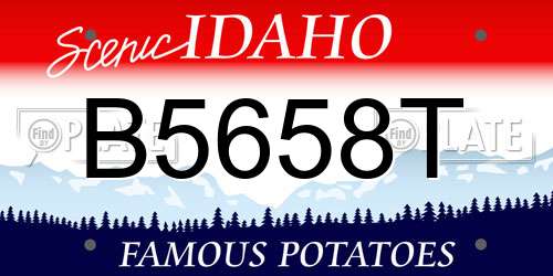 B5658T Idaho License Plate