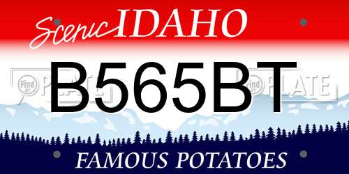 B565BT Idaho License Plate