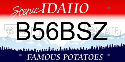 B56BSZ Idaho License Plate
