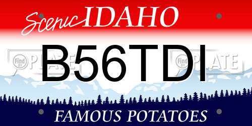 B56TDI Idaho License Plate