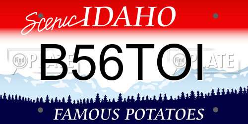 B56TOI Idaho License Plate