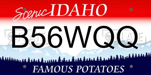 B56WQQ Idaho License Plate