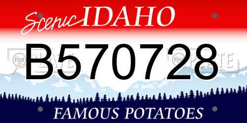 B570728 Idaho License Plate