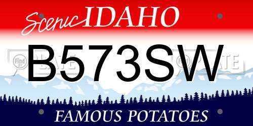 B573SW Idaho License Plate