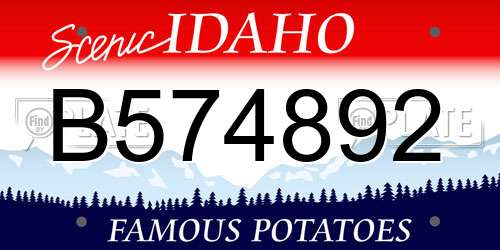 B574892 Idaho License Plate