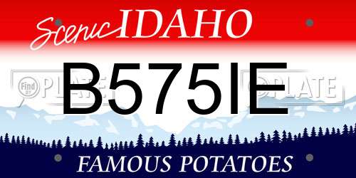 B575IE Idaho License Plate