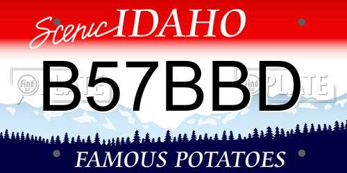 B57BBD Idaho License Plate