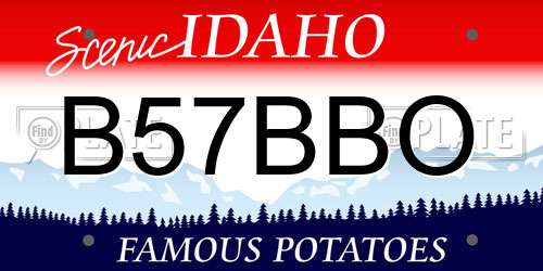 B57BBO Idaho License Plate