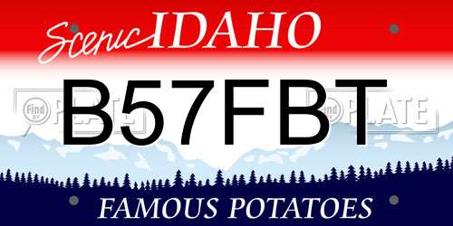 B57FBT Idaho License Plate