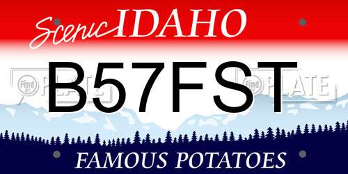 B57FST Idaho License Plate