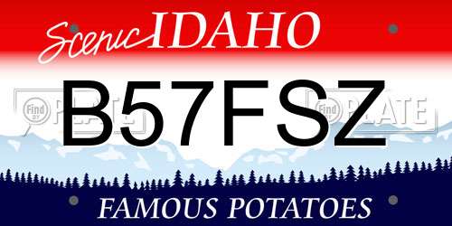B57FSZ Idaho License Plate