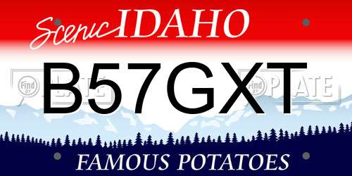 B57GXT Idaho License Plate