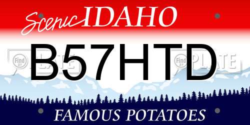 B57HTD Idaho License Plate
