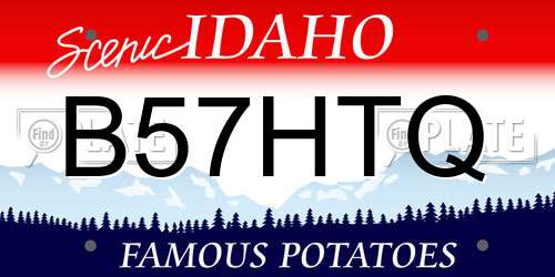 B57HTQ Idaho License Plate