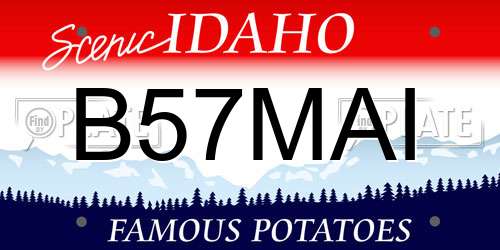 B57MAI Idaho License Plate