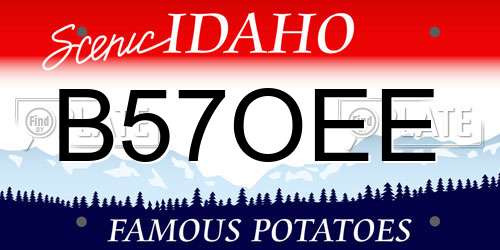B57OEE Idaho License Plate