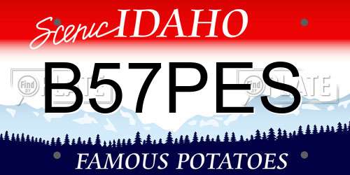 B57PES Idaho License Plate
