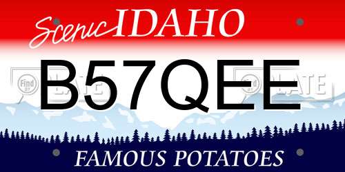 B57QEE Idaho License Plate