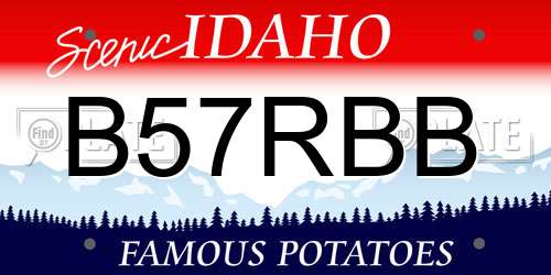 B57RBB Idaho License Plate