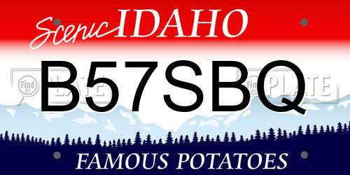B57SBQ Idaho License Plate