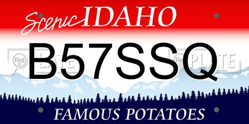 B57SSQ Idaho License Plate