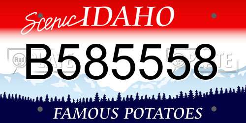 B585558 Idaho License Plate