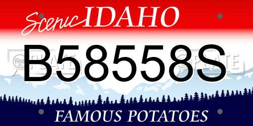 B58558S Idaho License Plate