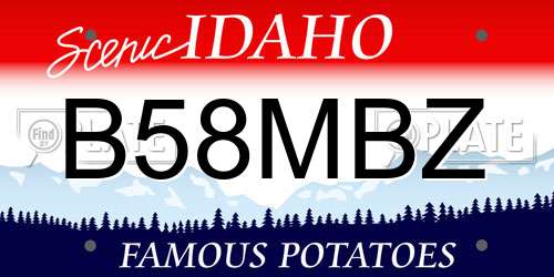 B58MBZ Idaho License Plate