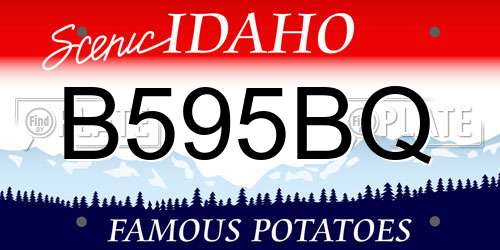 B595BQ Idaho License Plate