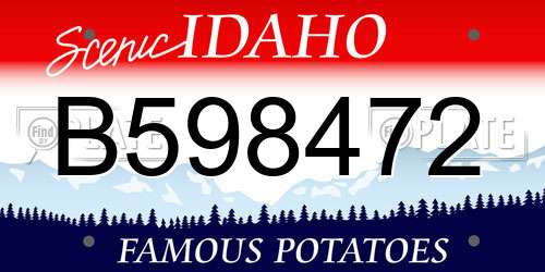 B598472 Idaho License Plate