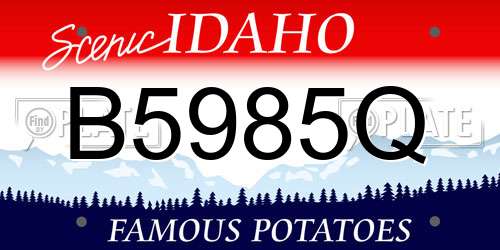 B5985Q Idaho License Plate