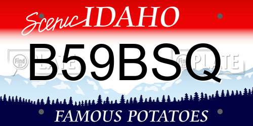 B59BSQ Idaho License Plate